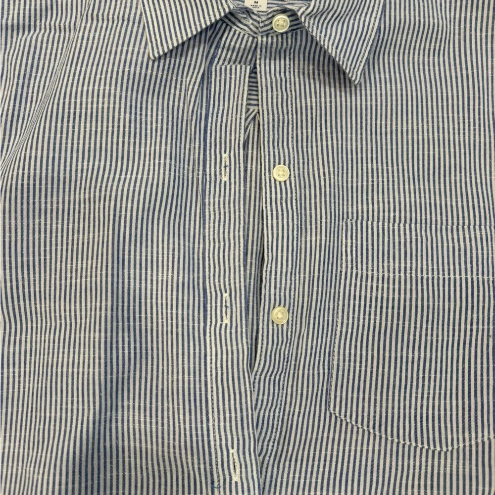 GAP Women's Blue Striped Tunic Top